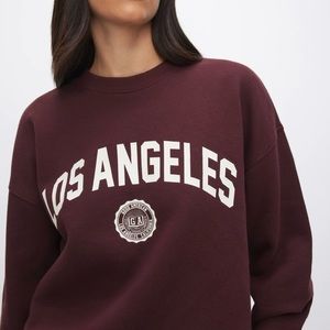 NWT Good American Brushed Fleece Crewneck